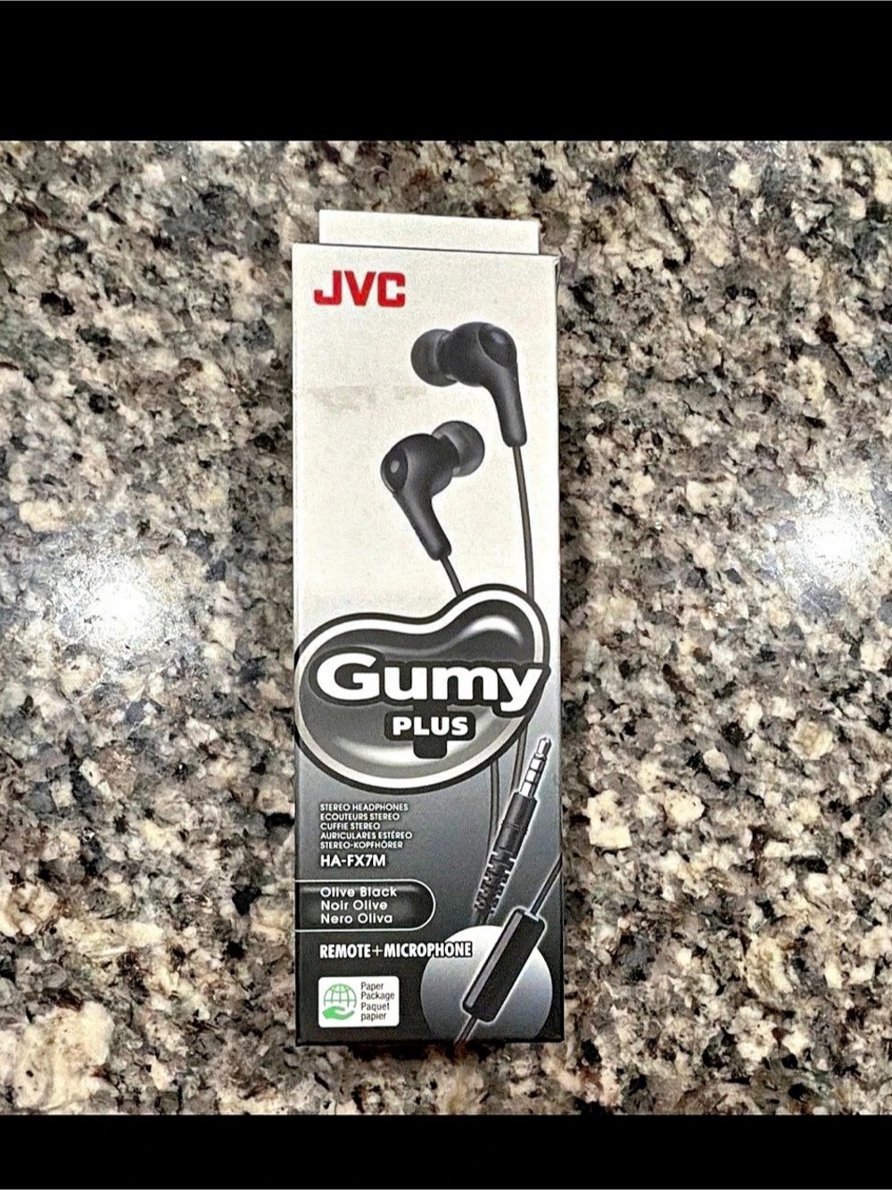 JVC Gumy Plus HA-FX7M In-Ear Earbuds in Black & Green NWT